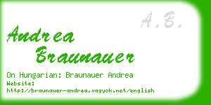 andrea braunauer business card